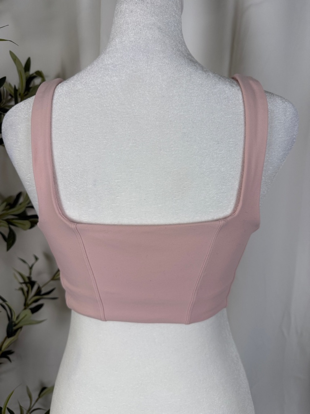 all in motion Blush Pink Square-Neck Cropw Tank or Sports Bra Sz S (A1) - Picture 3 of 8